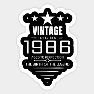 Vintage 1986 - Birthday Gift Sticker